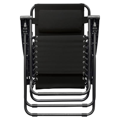 Caravan Sports Zero Gravity Folding Patio Lounge Chair, Black (Pair) (Used)