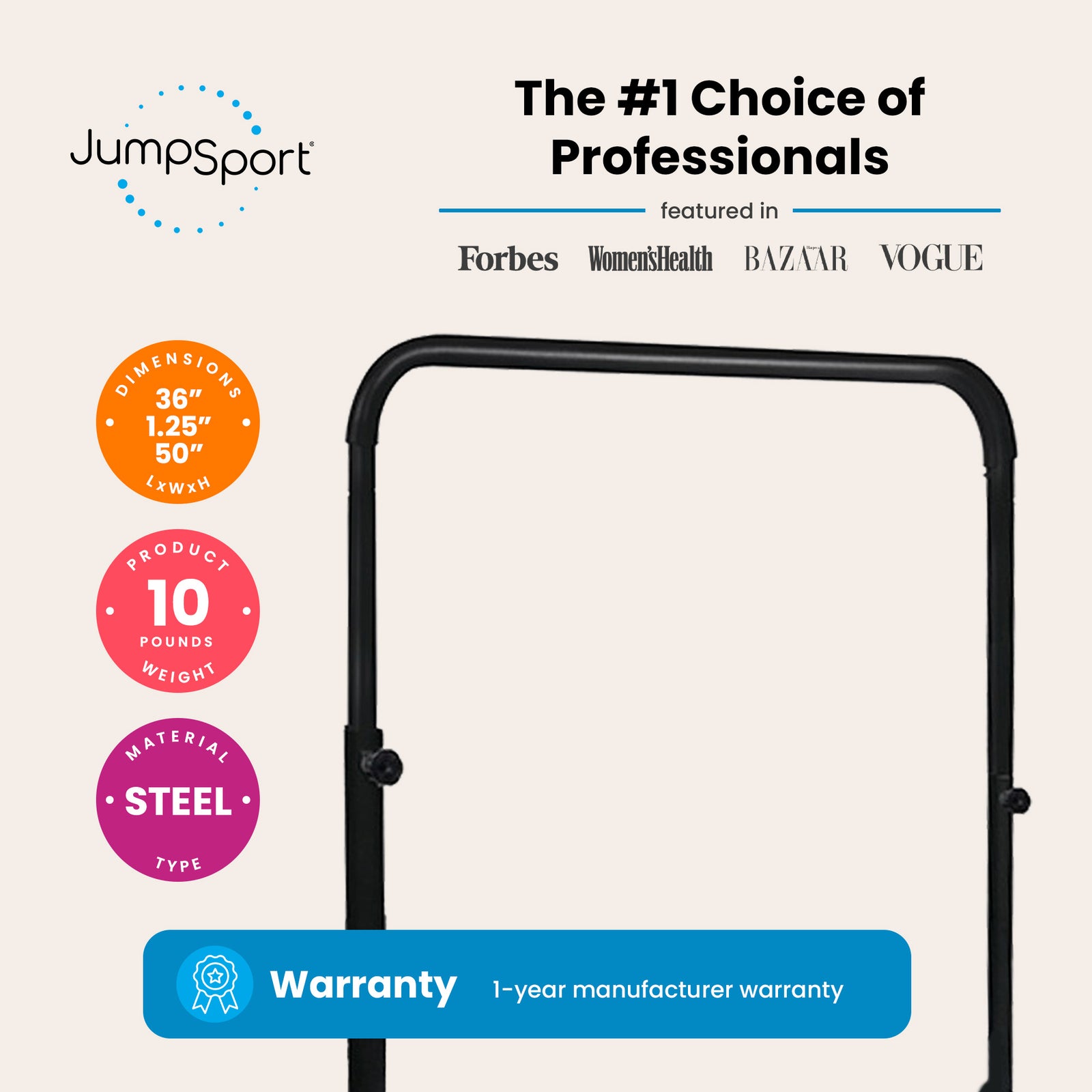 JumpSport Handle Bar for 39" Straight/Arched Leg Fitness Trampolines (Used) - VMInnovations