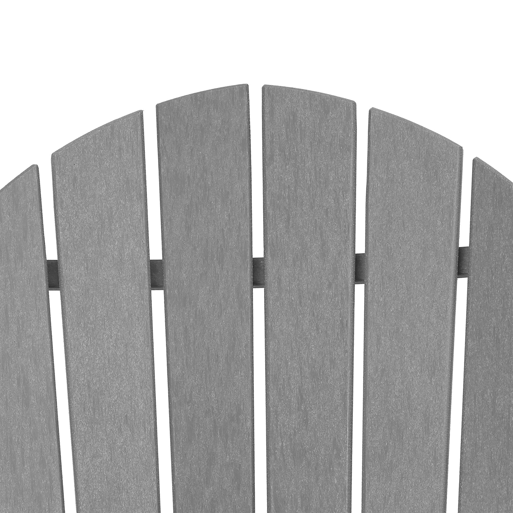 Edyo Living 2 Pack Plastic All Weather Outdoor Patio Lawn Adirondack Chair, Gray