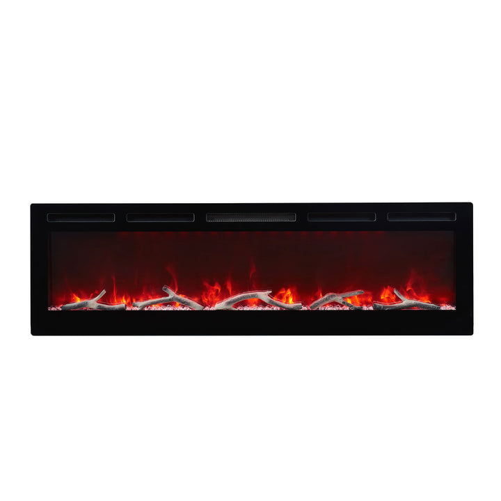 Edyo Living Wall Mount or Recessed Electric Fireplace with Touch Screen, 50 Inch