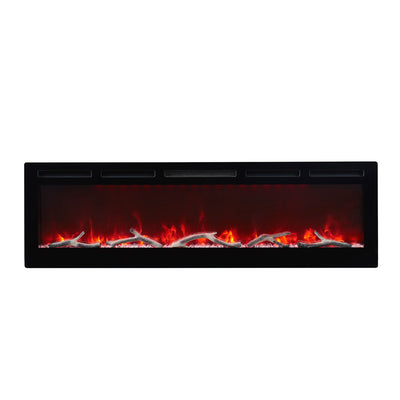 Edyo Living Wall Mount/Recessed Electric Fireplace w/Touch Screen,50" (Open Box) - VMInnovations