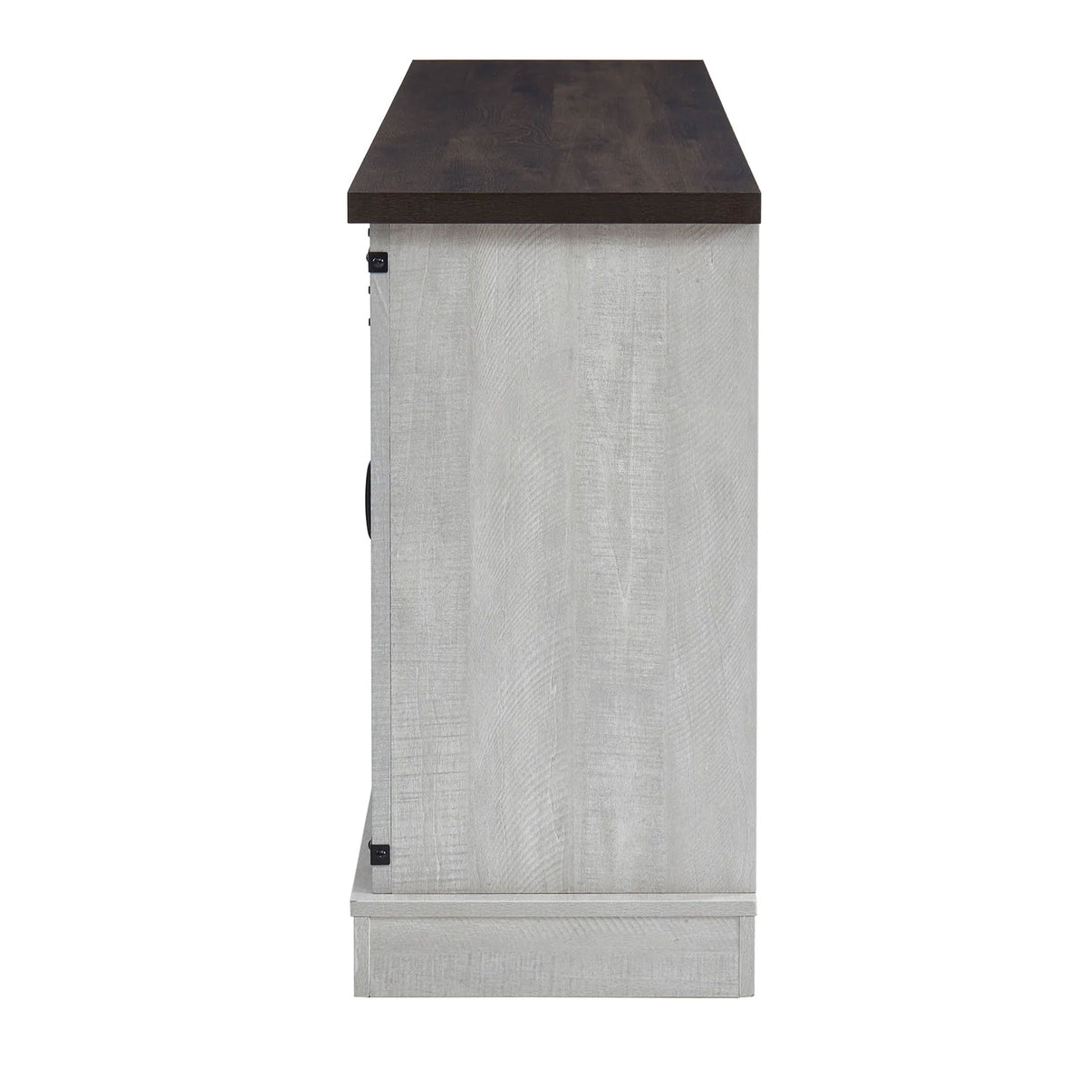 JYED DECOR Sliding Barn Door Electric Fireplace TV Stand Media Console, White