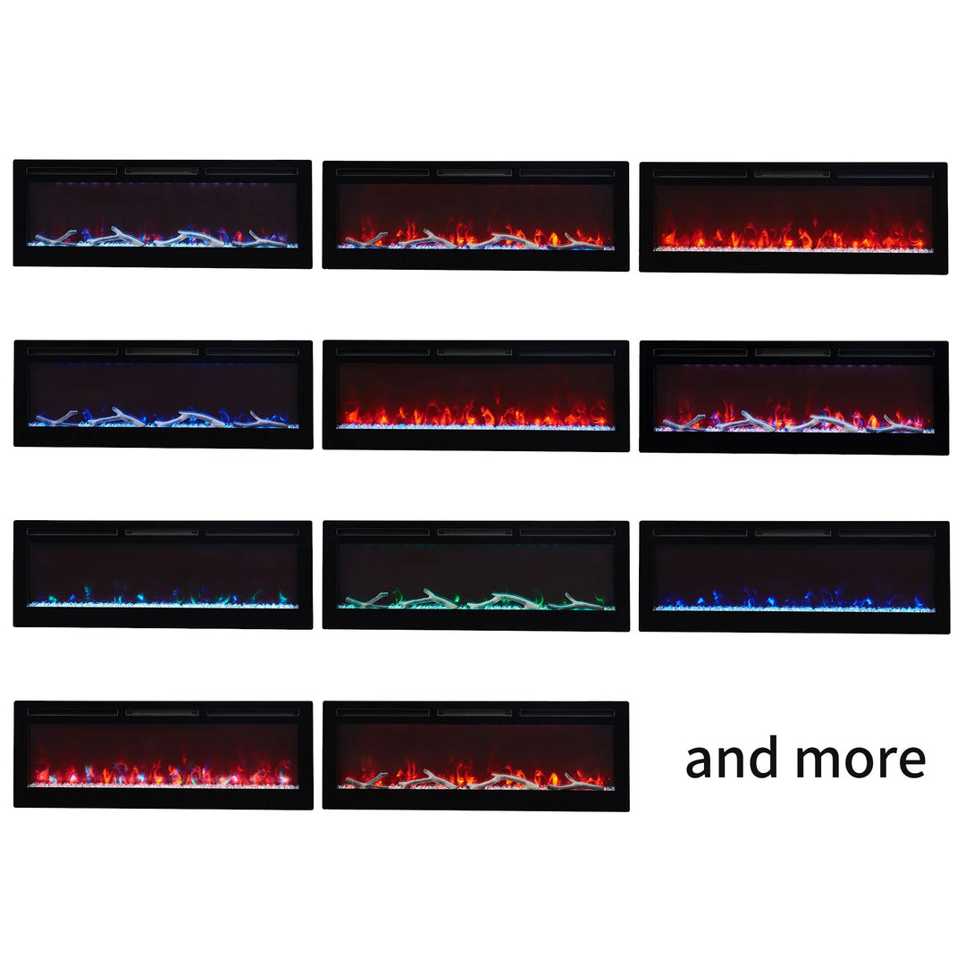 Edyo Wall Mount or Recessed Electric Fireplace with Touch Screen, 60 Inch (Used) - VMInnovations