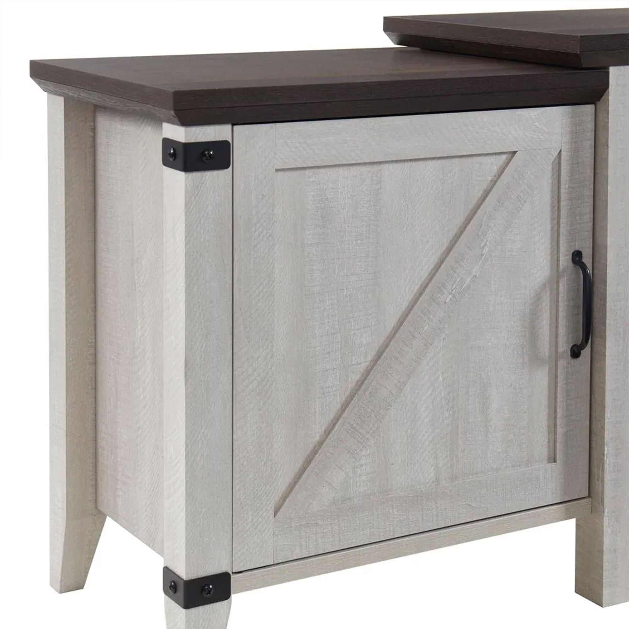 Edyo Living 63in Wooden Electric Fireplace TV Stand Console, Grey (Open Box) - VMInnovations