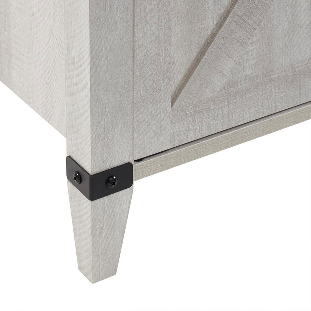 Edyo Living 63in Wooden Electric Fireplace TV Stand Console, Grey (Open Box) - VMInnovations