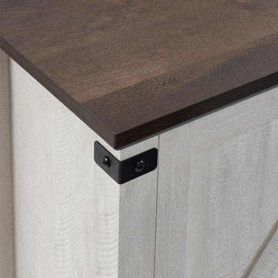 Edyo Living 63in Freestanding Wooden Electric Fireplace TV Stand Console, Grey - VMInnovations