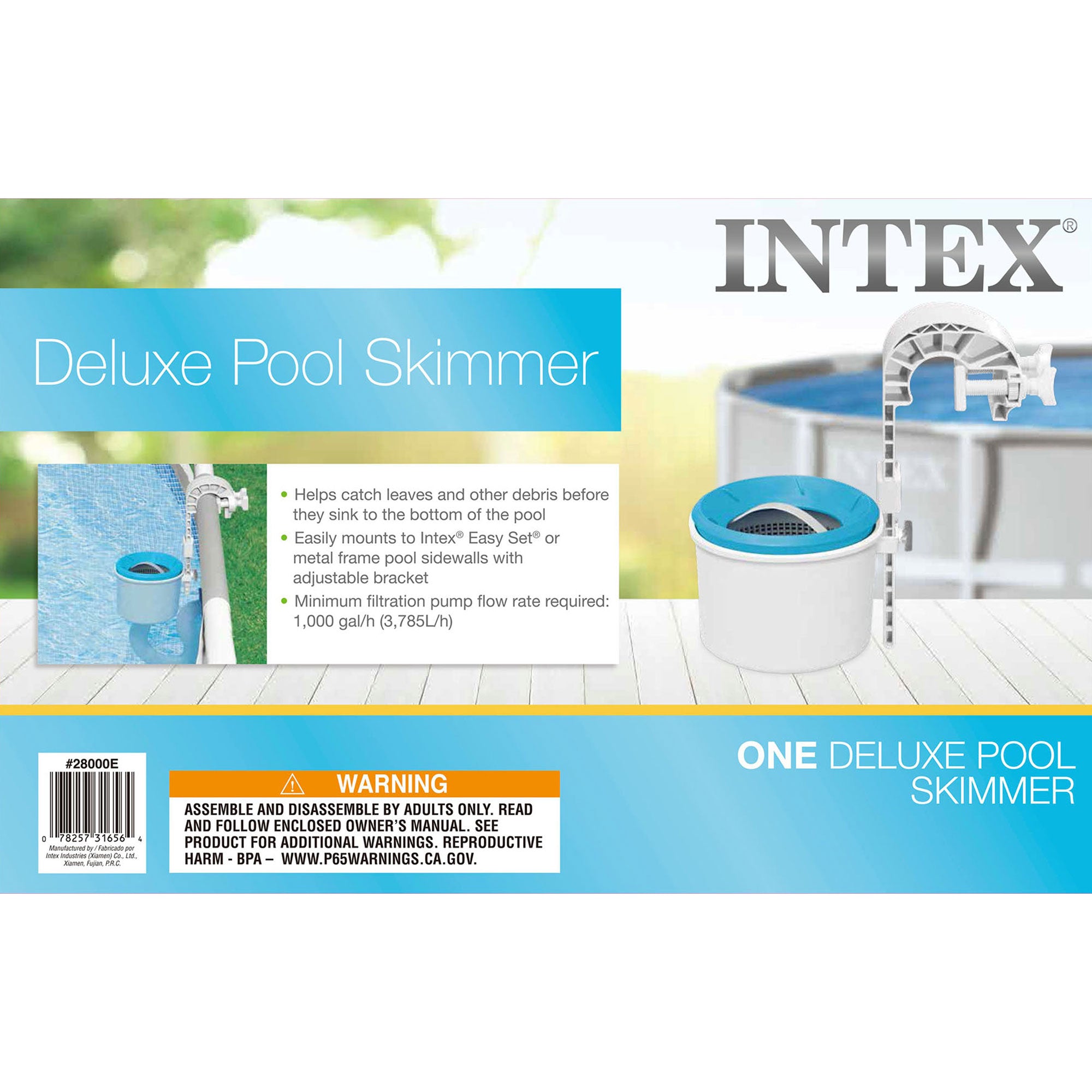 Intex Deluxe Wall Mount Swimming Pool Surface Auto Skimmer (Open Box) (6 Pack) - VMInnovations