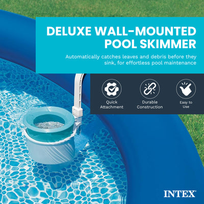 Intex Deluxe 800 GPH+ Wall-Mounted Swimming Pool Surface Automatic Skimmer