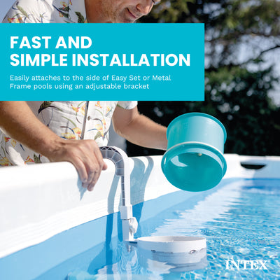 Intex Deluxe 800 GPH+ Wall-Mounted Swimming Pool Surface Automatic Skimmer