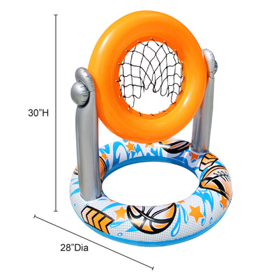 Banzai 2 'N 1 Swimming Pool Sport Combo Set, Basketball Hoop and Football Target