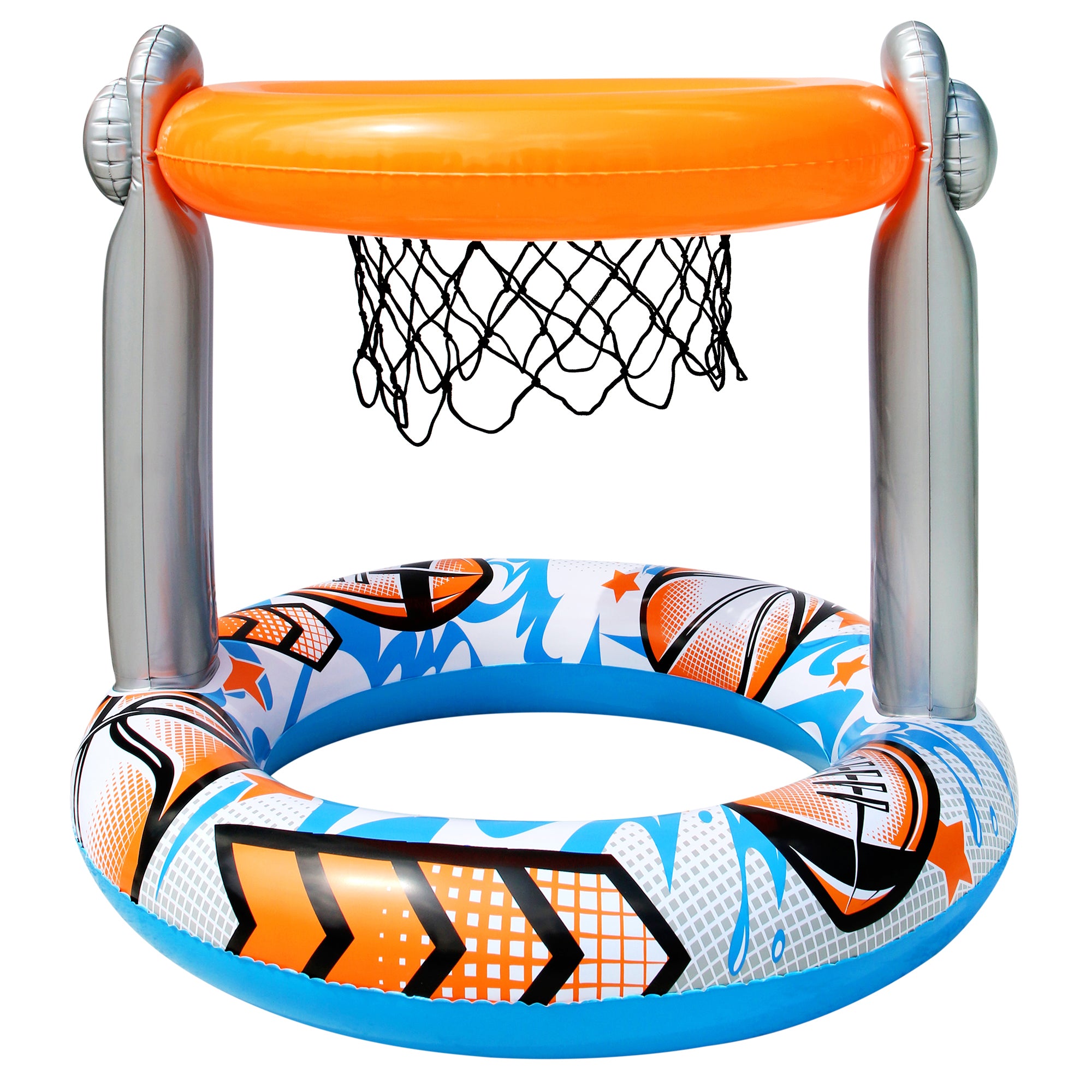Banzai 2 'N 1 Swimming Pool Sport Combo Set, Basketball Hoop and Football Target