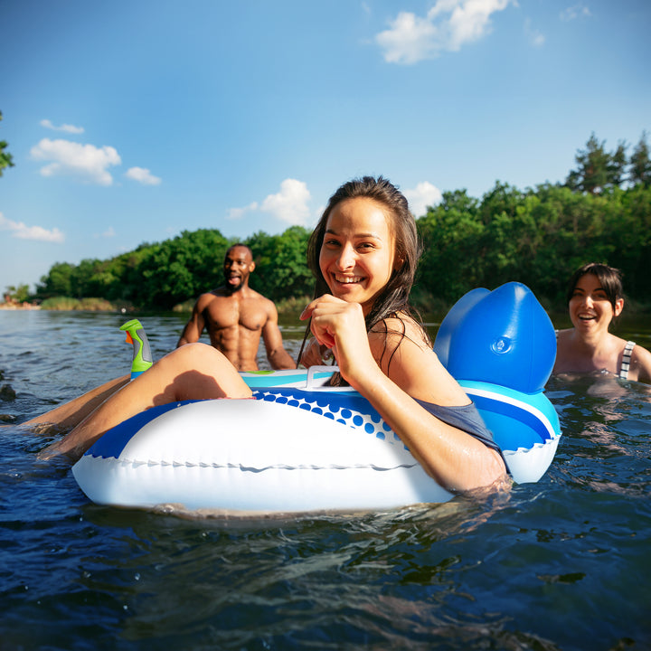 Banzai Motorized Battery Powered Inflatable Pool Cruiser Float for Teens/Adults