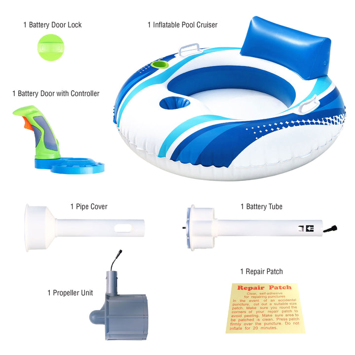 Motorized Battery Powered Inflatable Pool Cruiser Float for Teens/Adults (Used)