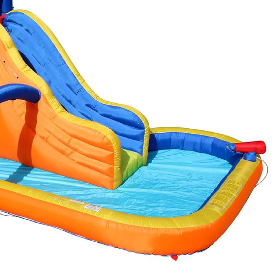 Banzai Rapid Falls Dual Slides Outdoor Water Park Climbing Rope Lagoon, Ages 5+