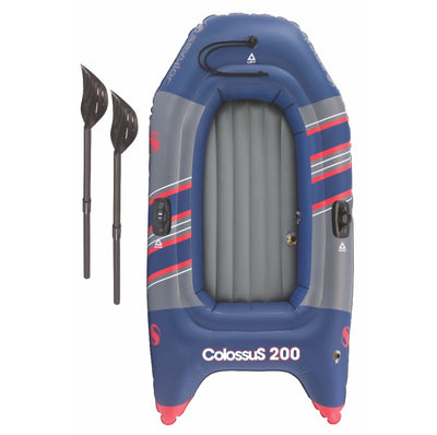 SEVYLOR Colossus 2 Person Inflatable 14 Guage PVC Boat Raft w/ Oars - Open Box