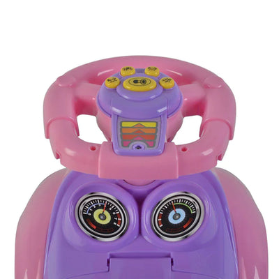 Freddo Toys Toddler Kids Deluxe Mega Ride On & Push Car Walker w/ Sounds, Pink