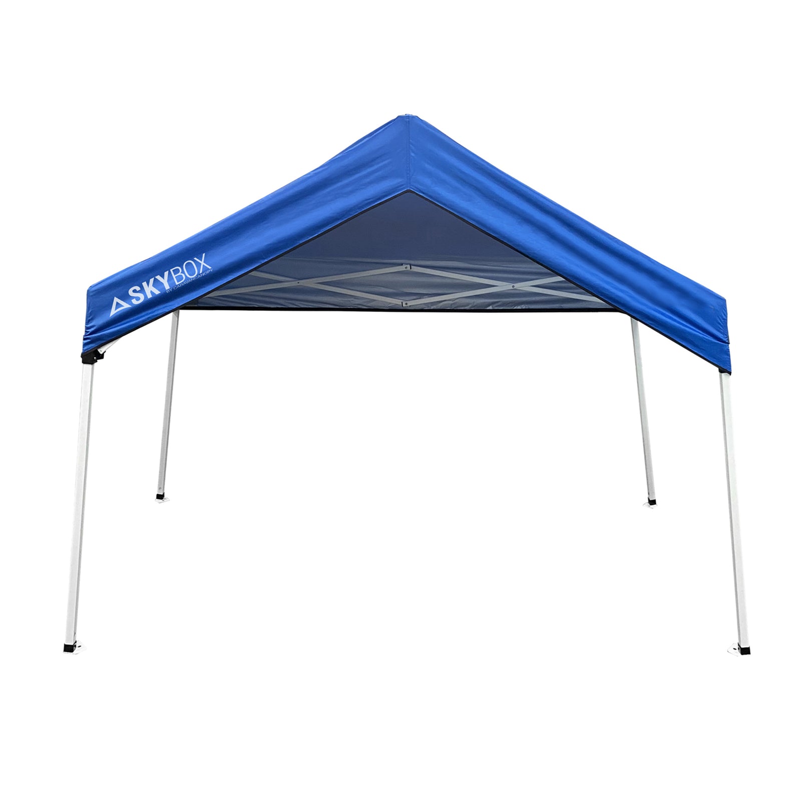 Caravan Canopy Skybox 3.2' x 6.5' Instant Steel Sport Shelter, Blue (Open Box) - VMInnovations