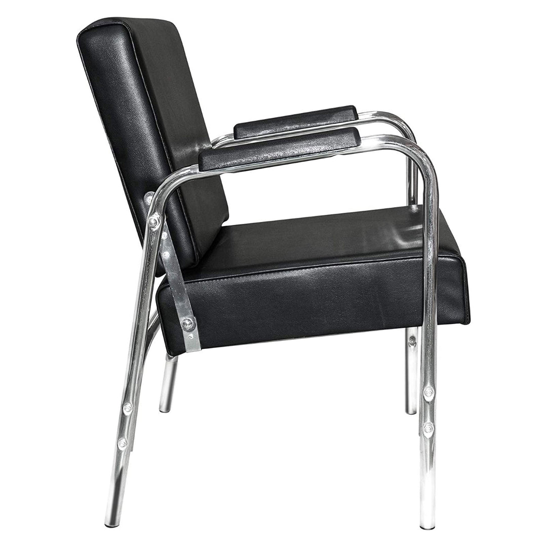 PureSana 2 Pack Chromium Ella Professional Auto Reclining Shampoo Chair, Black
