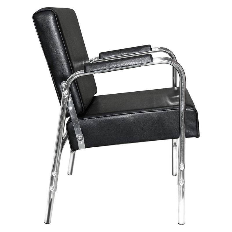 Chromium Ella Professional Auto Reclining Vinyl Shampoo Chair, Black (Used)