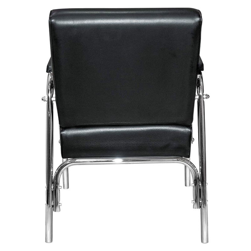 PureSana Chromium Professional Reclining Vinyl Shampoo Chair, Black (Open Box)