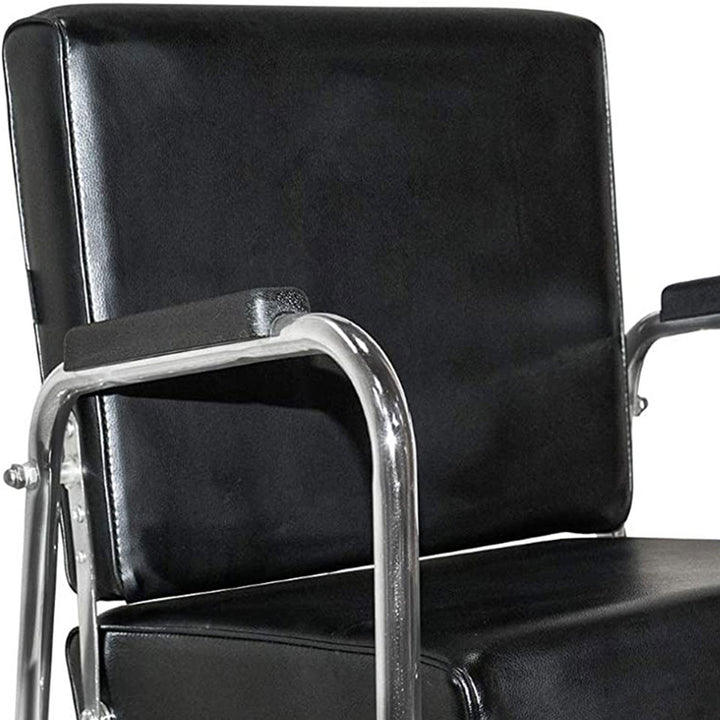 PureSana Chromium Ella Professional Auto Reclining Vinyl Shampoo Chair, Black