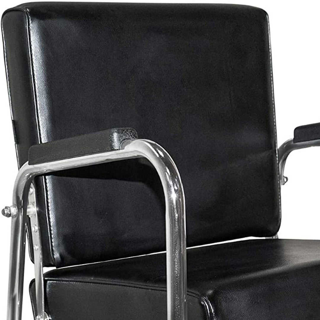 PureSana Chromium Professional Auto Reclining Vinyl Shampoo Chair, Black (Used)