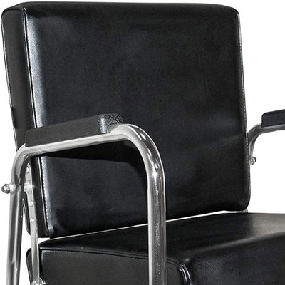 Chromium Ella Professional Auto Reclining Vinyl Shampoo Chair, Black (Open Box) - VMInnovations