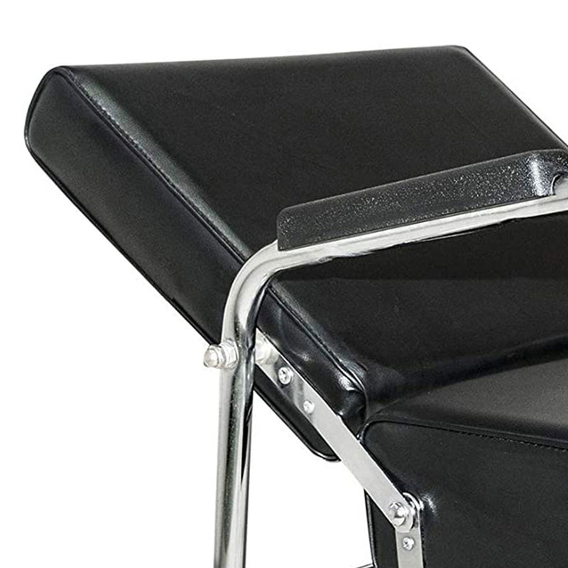 PureSana Chromium Professional Reclining Vinyl Shampoo Chair, Black (For Parts)