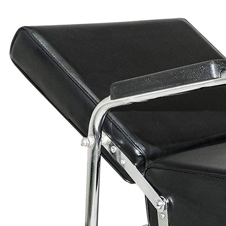 PureSana 2 Pack Chromium Ella Professional Auto Reclining Shampoo Chair, Black