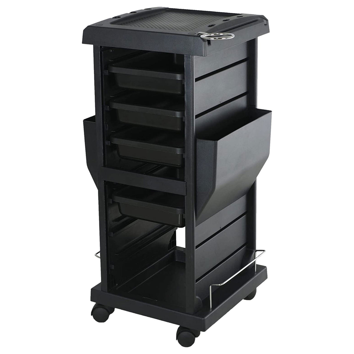 PureSana Chromium Professional 4 Drawer Rolling Salon Trolley Station (Open Box) - VMInnovations