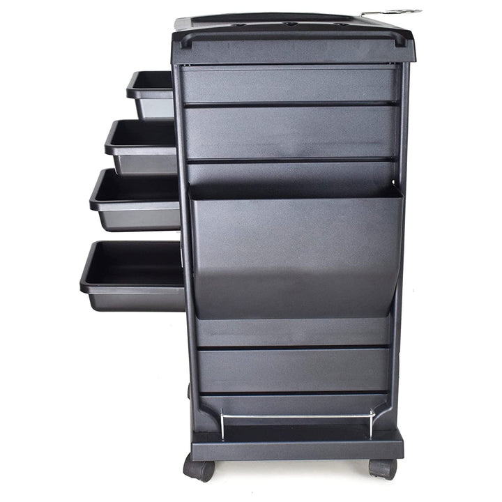 PureSana Chromium Professional 4 Drawer Rolling Salon Trolley Station (Open Box)