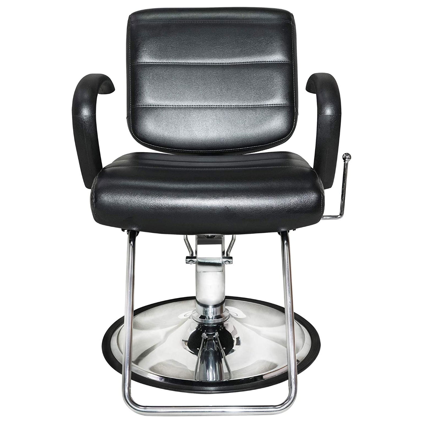 PureSana Chromium 2 Pack Salon Chairs, 360 Degree Swivel Seat, Kyler, Black - VMInnovations