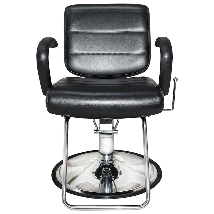 PureSana Chromium 2 Pack Salon Chairs, 360 Degree Swivel Seat, Kyler, Black - VMInnovations