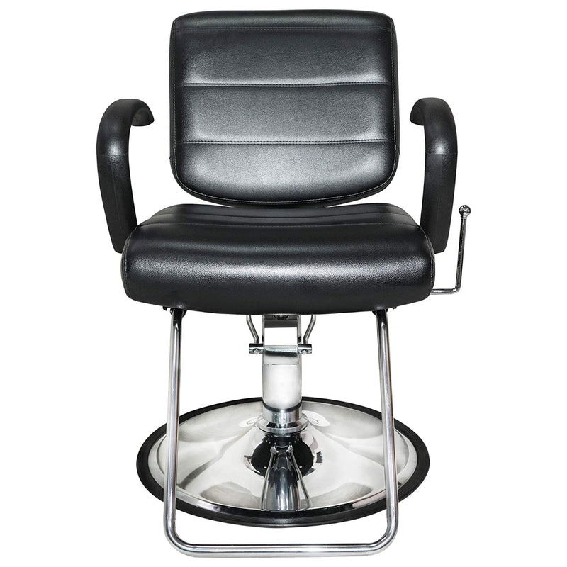 PureSana Chromium Kyler 360 Degree Professional Salon Chair, Black (Used)