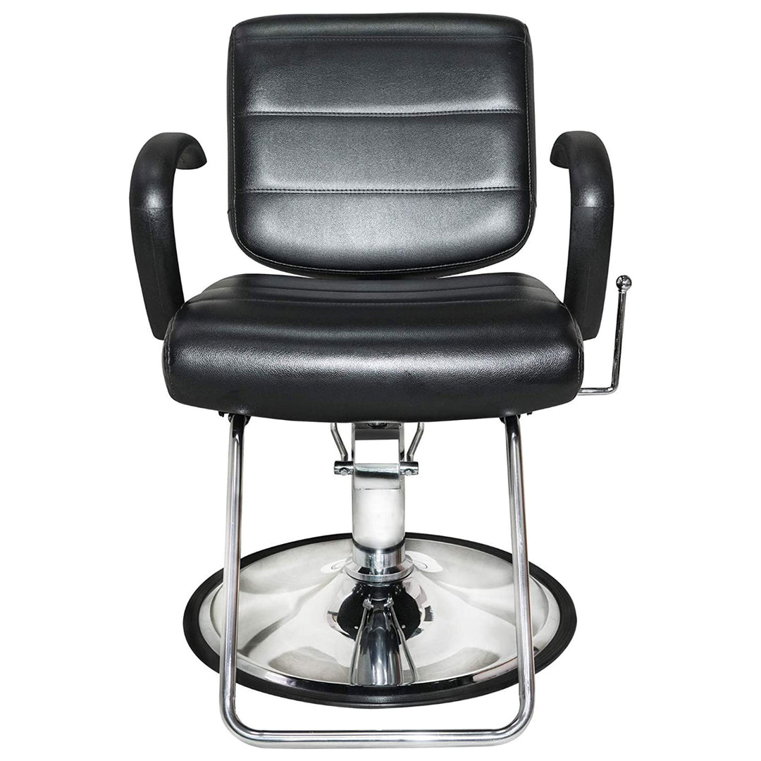PureSana Chromium 3 Pack Salon Chairs, 360 Degree Swivel Seat, Kyler, Black