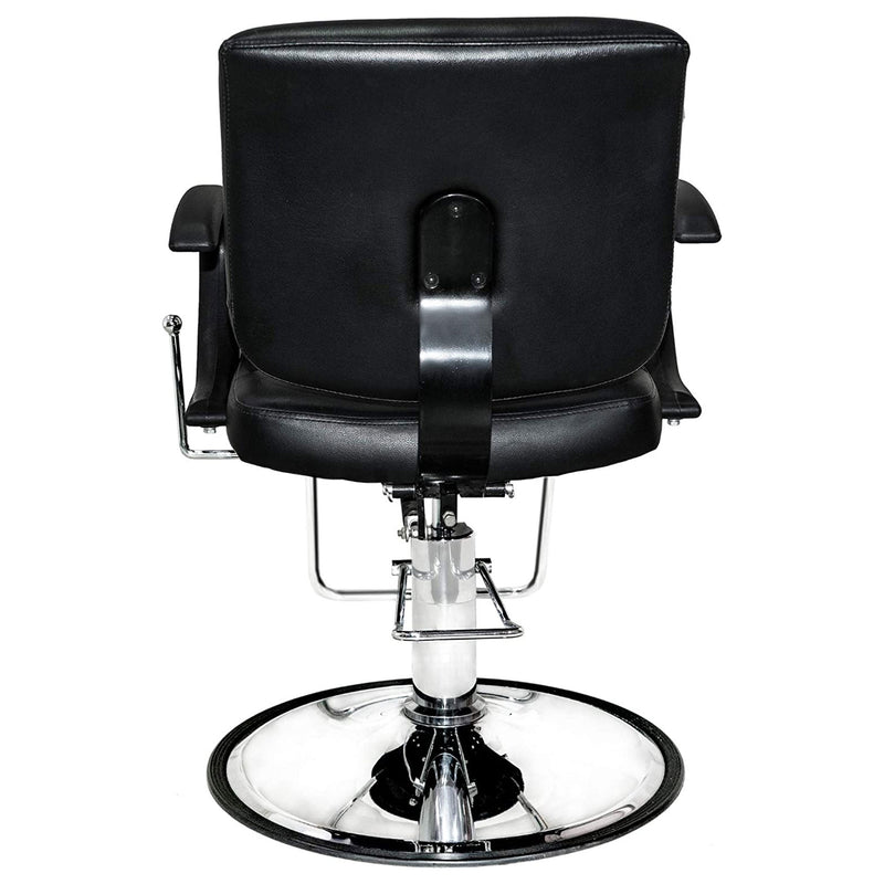 PureSana Chromium Kyler 360 Degree Professional Salon Chair, Black (Used)