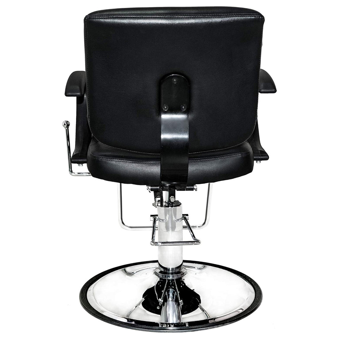 PureSana Chromium 5 Pack Salon Chairs, 360 Degree Swivel Seat, Kyler, Black