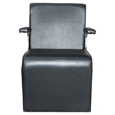 PureSana Chromium Vinyl Professional Platform Hair Dryer Chair, Black(For Parts)