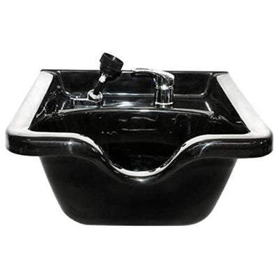 PureSana Chromium Square Professional Grade Shampoo Bowl, Black (For Parts) - VMInnovations