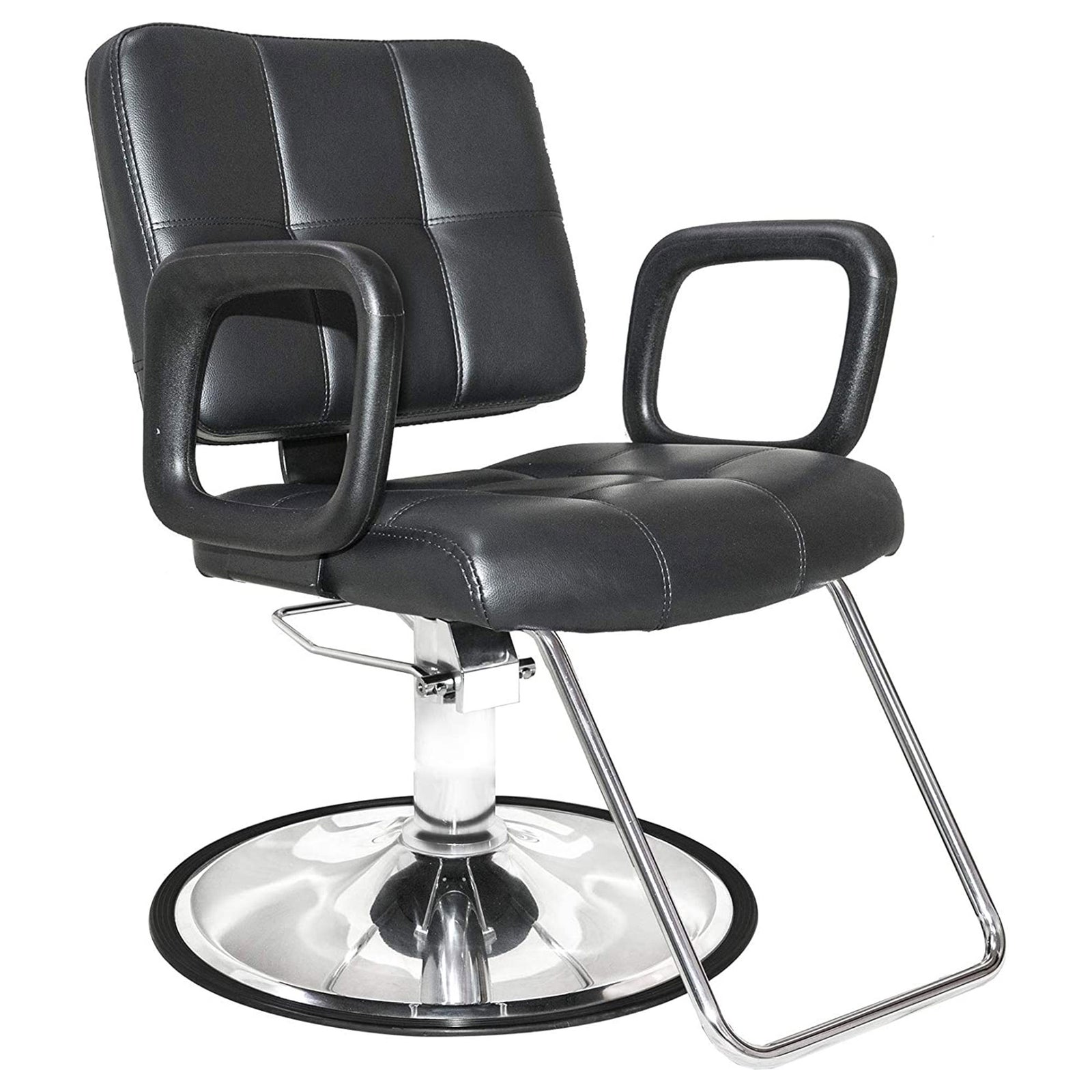 PureSana Chromium Ariana 360 Degree Professional Styling Salon Chair, Black - VMInnovations