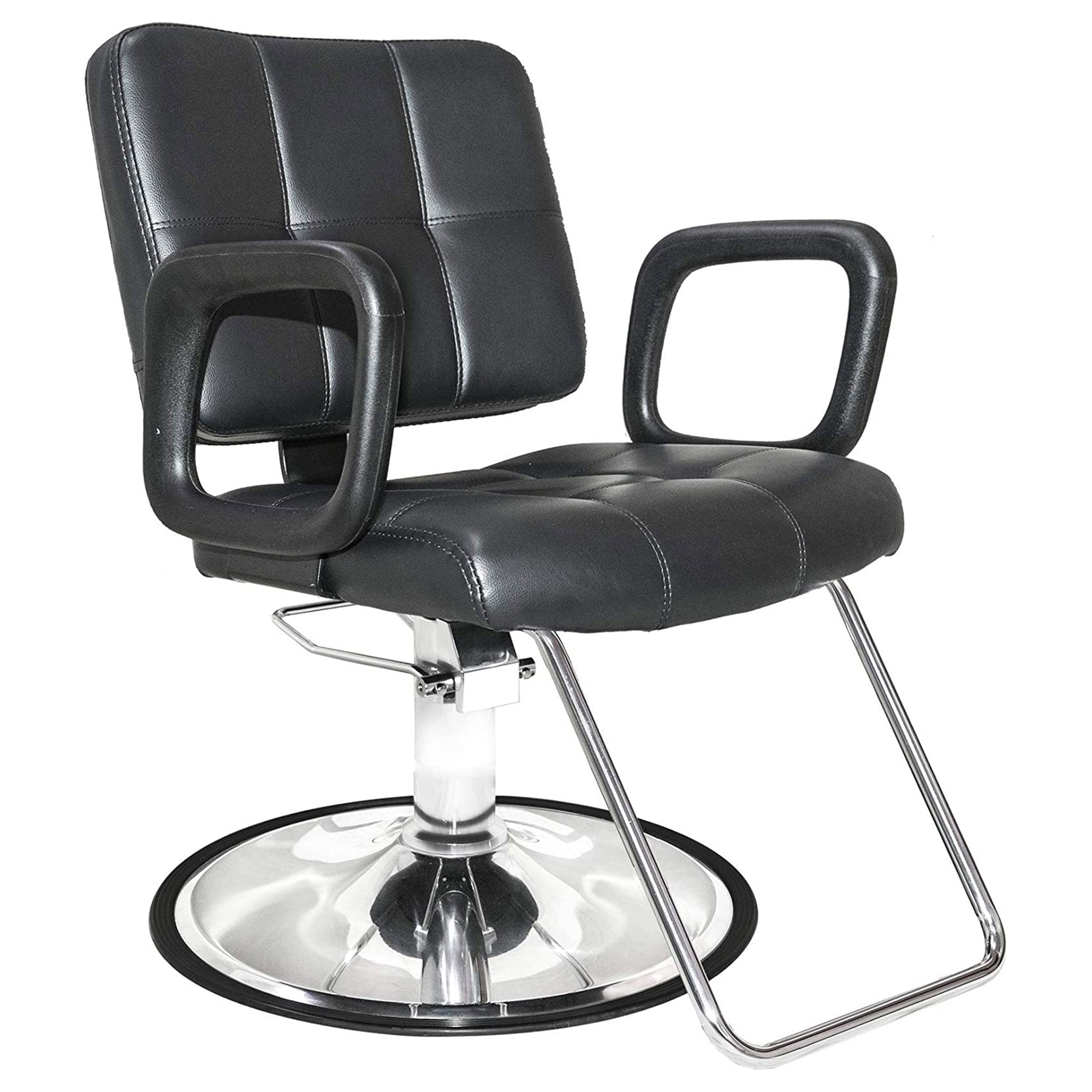 PureSana Chromium Ariana 360 Degree Professional Styling Salon Chair, Black - VMInnovations