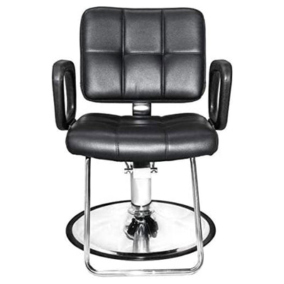 PureSana Chromium Ariana 360 Degree Professional Styling Salon Chair, Black - VMInnovations