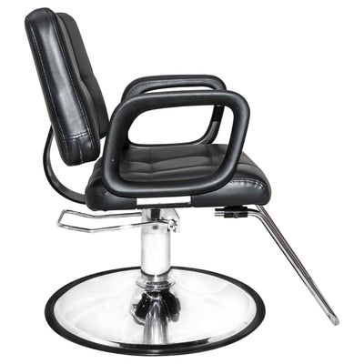 PureSana Chromium Ariana 360 Degree Professional Styling Salon Chair, Black - VMInnovations