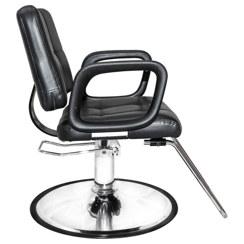 PureSana Chromium Ariana 360 Degree Professional Styling Salon Chair, Black