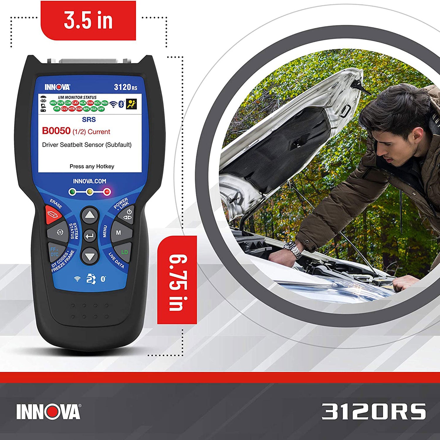 INNOVA FixAssist Bluetooth Code Reader Vehicle Diagnostic Scanner Tool (Used)