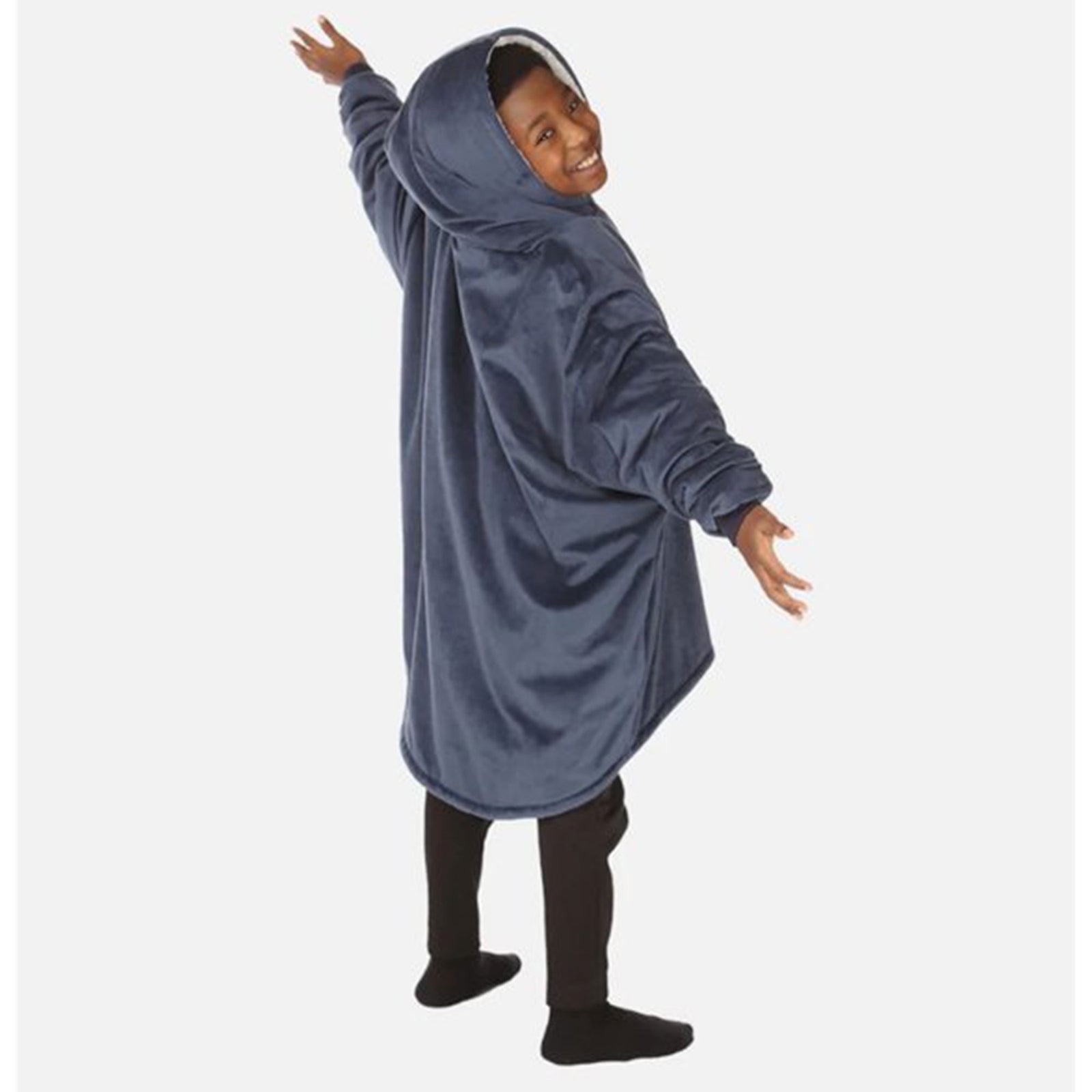 The Comfy Original Wearable Blanket Hoodie with Pocket, Blue (Open Box) - VMInnovations