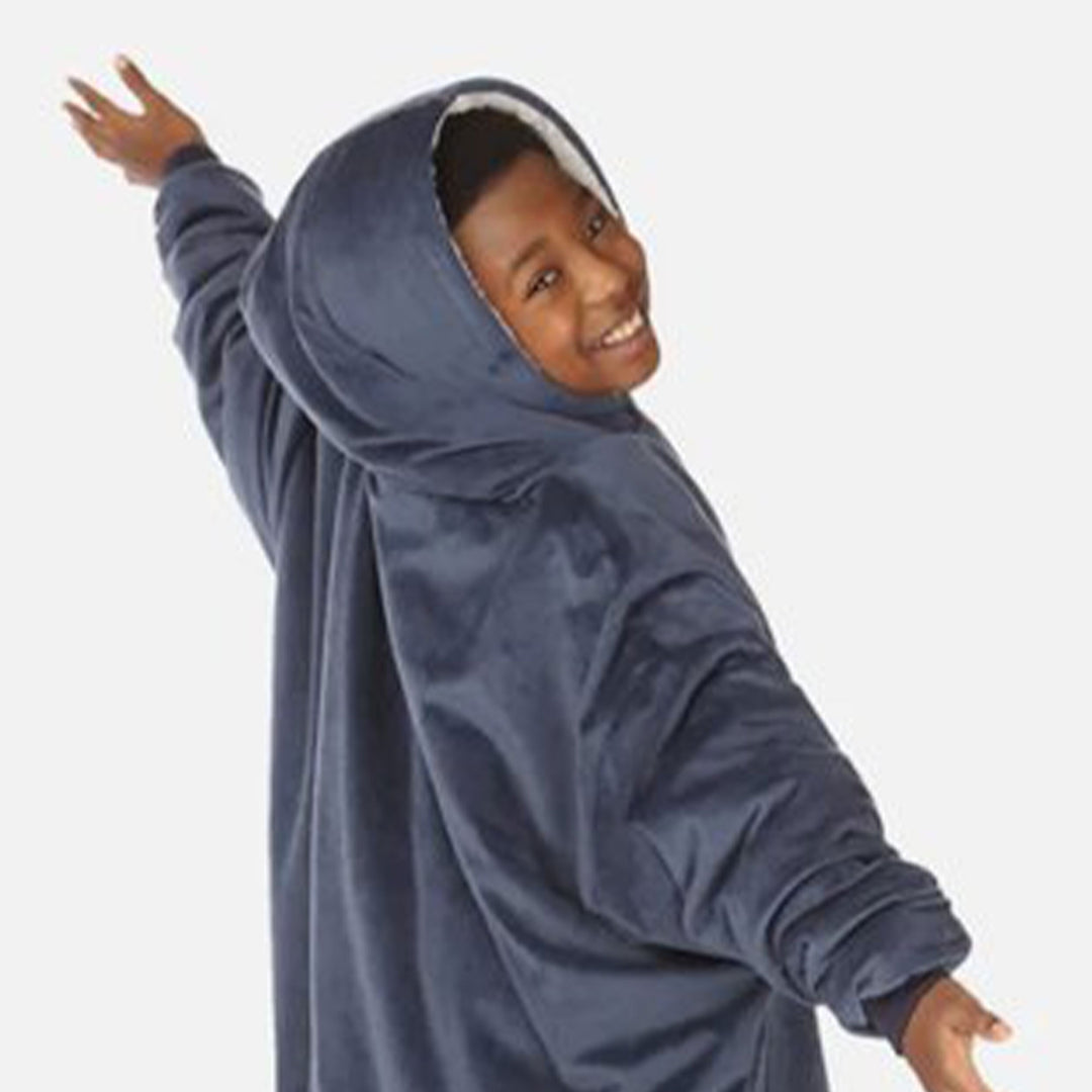 The Comfy Original Wearable Blanket Hoodie with Pocket, Blue (Open Box) - VMInnovations
