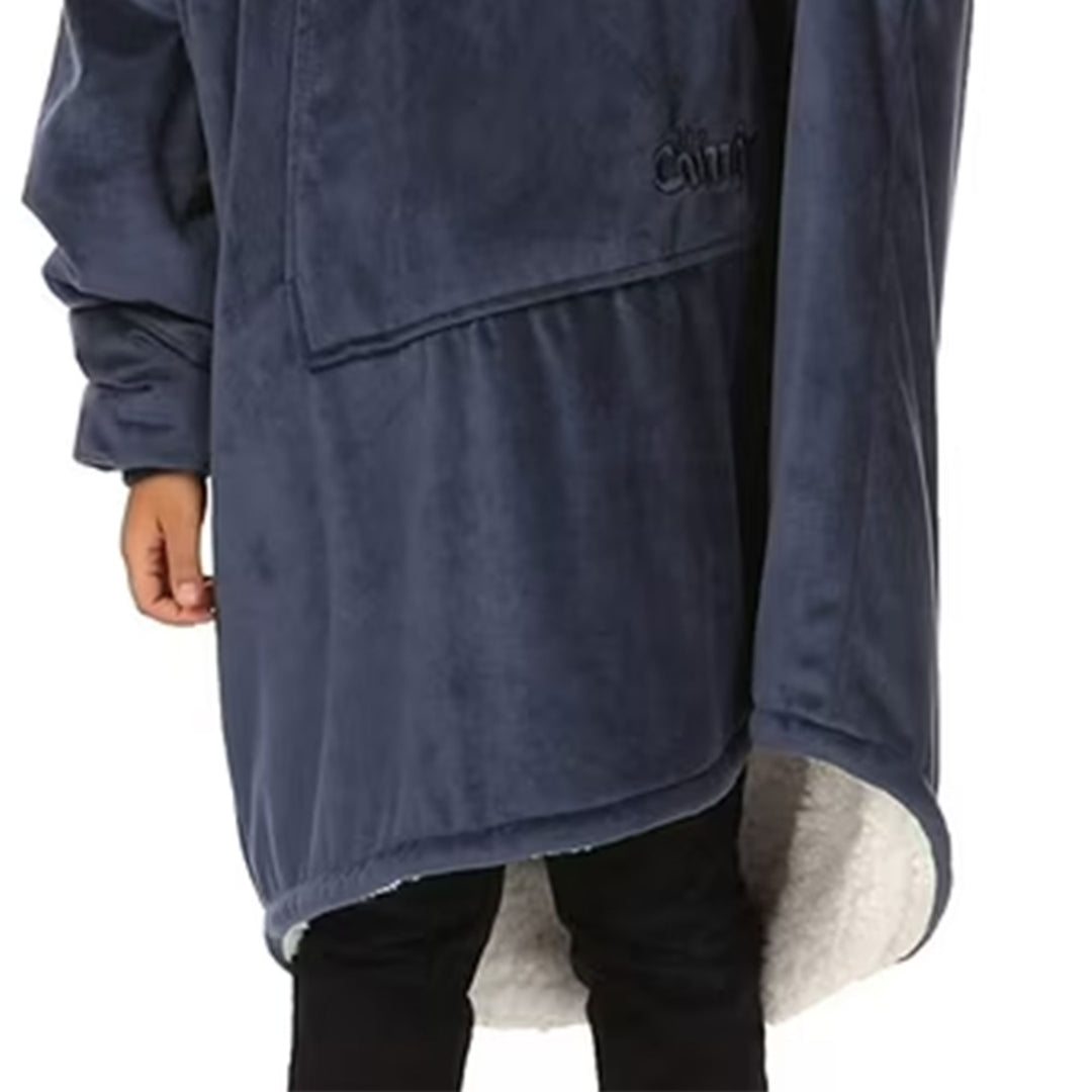 The Comfy Original Wearable Blanket Hoodie with Pocket, Blue (Open Box) - VMInnovations