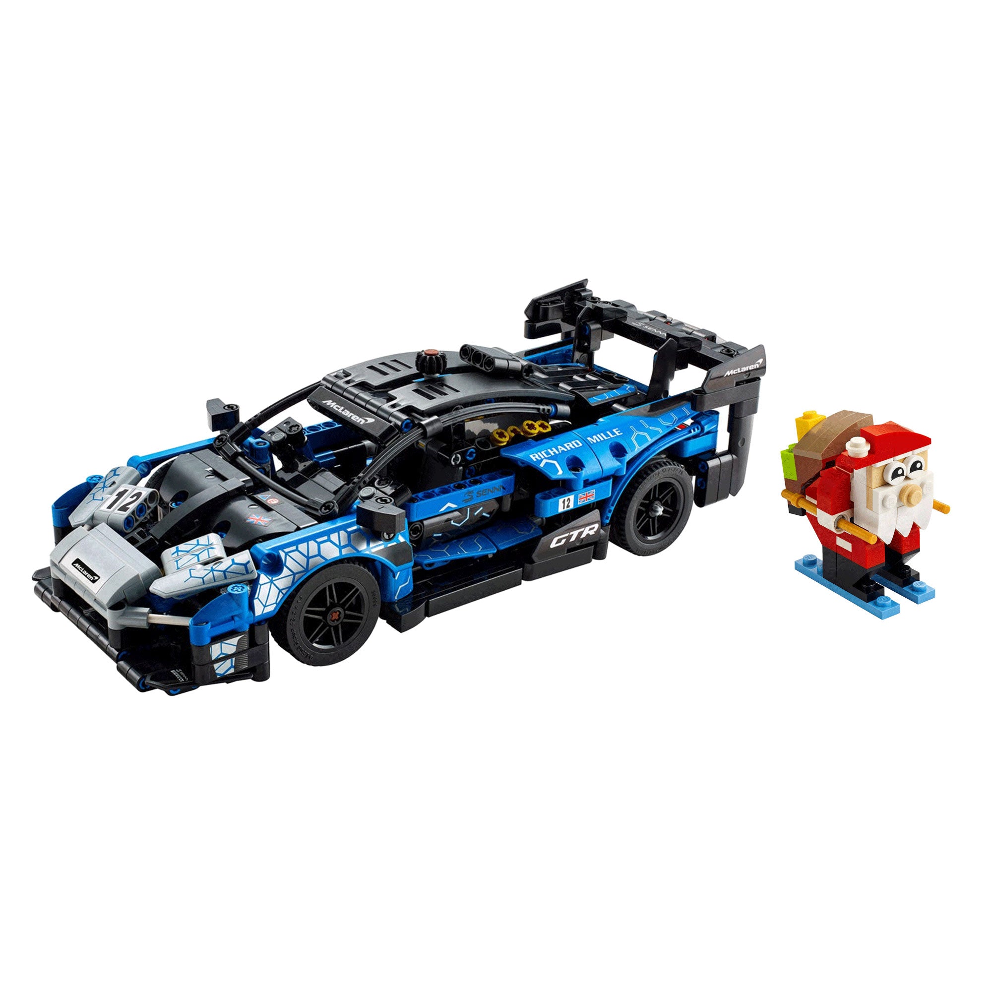 LEGO Technic 42123 McLaren Senna Block Building Set with Skiing Santa Claus Toy
