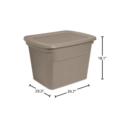 Sterilite 18 Gallon Plastic Stackable Storage Container Box with Lid (16 Pack)